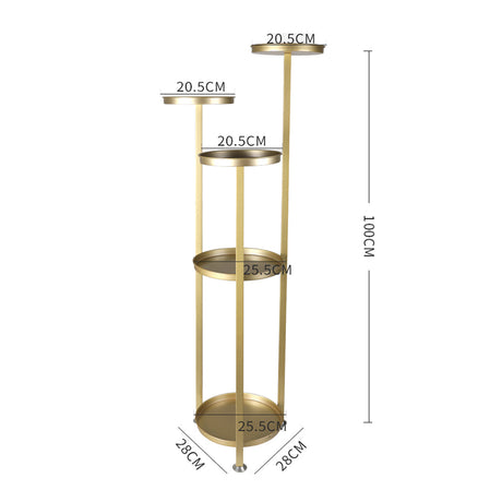 Levede Plant Stand Outdoor Indoor Flower Gold Medium-1954802663535284226