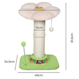 Pawz Cat Scratching Post Flower 61.5cm Cat Tree Tower-2011971128595189762