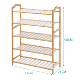 Levede Bamboo Shoe Rack Storage Wooden-2018816705874235394