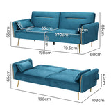 Levede 3-Seater Sofa Bed Convertible - Front View