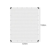 Manan Tarp Tarpaulin 200GSM Camping 6.1mx7.3m - Front View