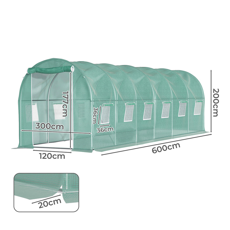 Lambu Greenhouse Walk-In Green House Shed 6M-2006732833569247234