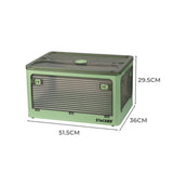55L Storage Boxes Stackable Container M Green Medium - Front View