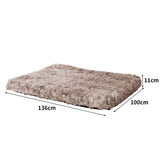 PaWz Dog Mat Pet Calming Bed Memory XL Coffee X-Large - Front View