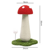 Pawz Mushroom Cat Scratching Post Sisal Rope Cat Tower-2011971127760523266