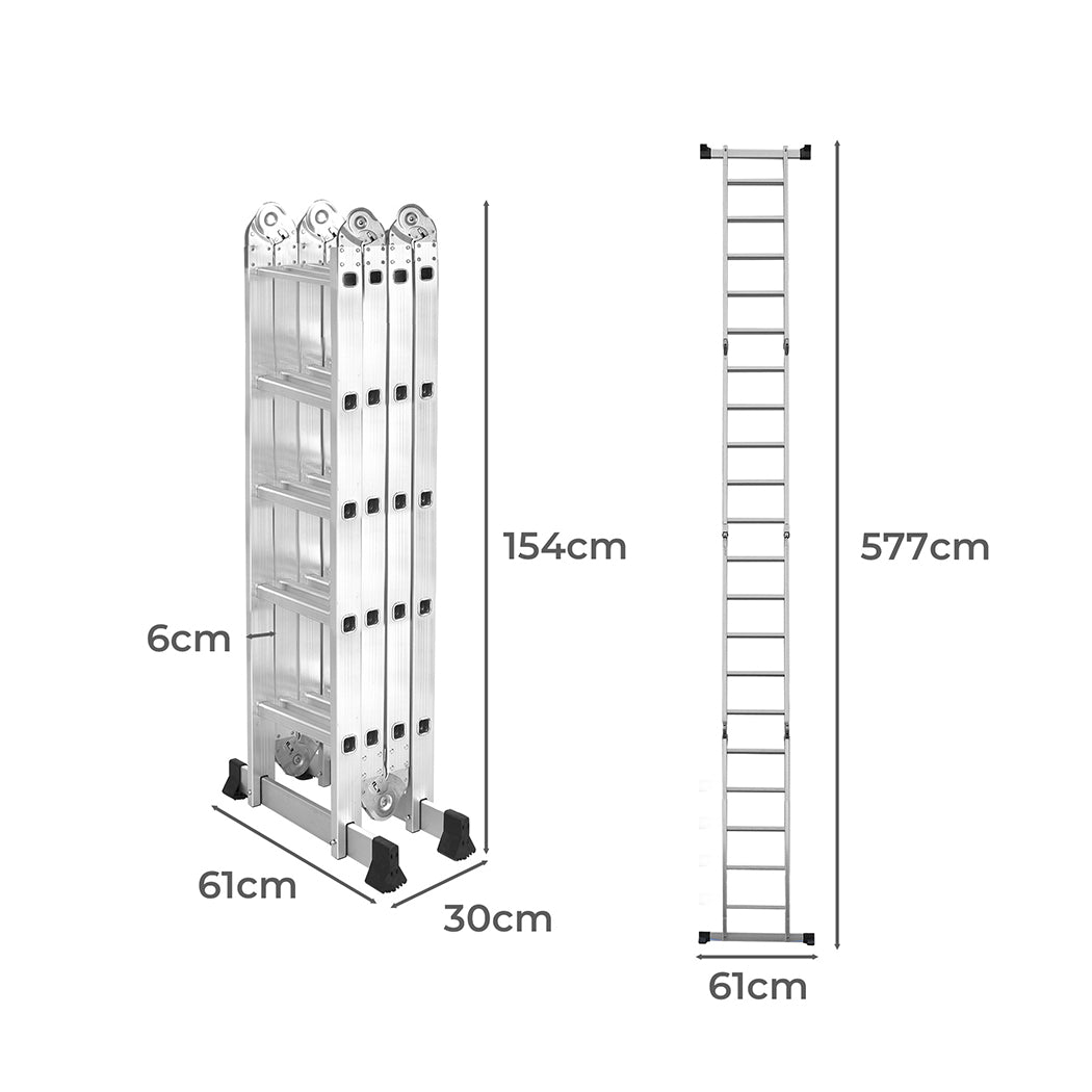 Traderight Multi Purpose Ladder Aluminium-2006733177888051202