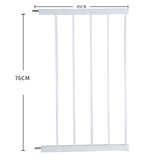 Levede Baby Safety Gate Adjustable Pet White 45cm Extension - Front View