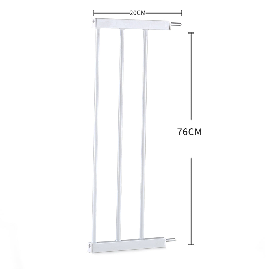 Levede Baby Safety Gate Adjustable Pet White 20cm Extension-2018816613268197378