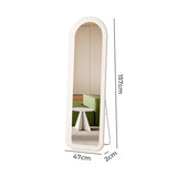 Flannel Arch Framed Full Length Mirror - Front View
