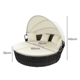 Day Bed Sofa Daybed Outdoor Furniture - Front View