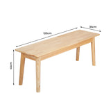 Levede 1XDining Chairs Bench Chair Seat Nature - Front View