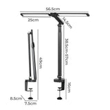 Emitto Double Head LED Desk Lamp Dimmable With Clamp - Front View