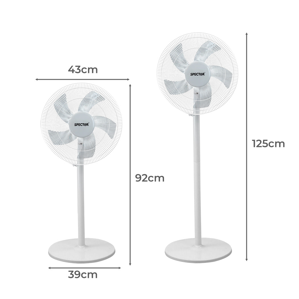 Spector Pedestal Floor Fan Portable White-2018816784056061954