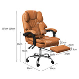 Levede Gaming Chair Office Computer Brown Footrest - Front View