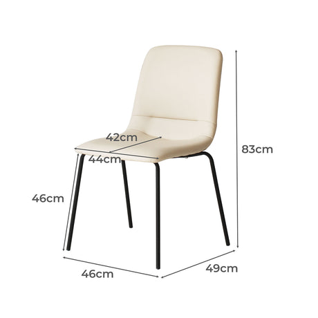Levede Stackable Dining Chairs Kitchen Beige-2006733271492333570