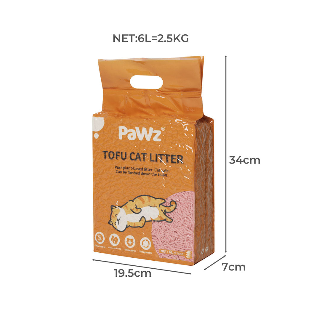 PaWz 2.5kg Tofu Cat Litter Clumping Watermelon x2-2018816692905447426
