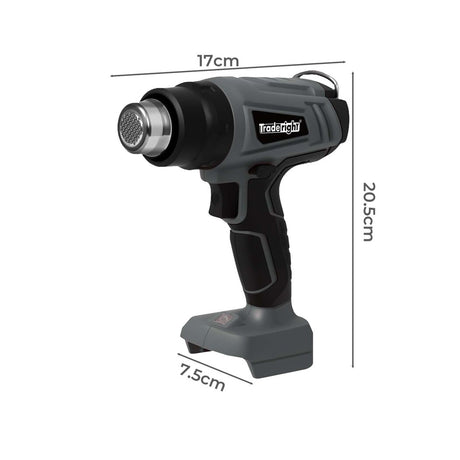 Traderight 21V Heat Gun Kit 500°C Cordless 5 Nozzles-2006733387984932866
