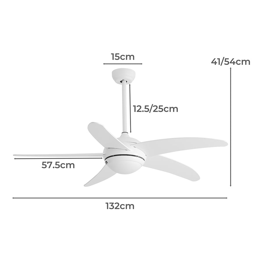 Spector Ceiling Fan 52'' DC Motor Wood White-2018816899676246018
