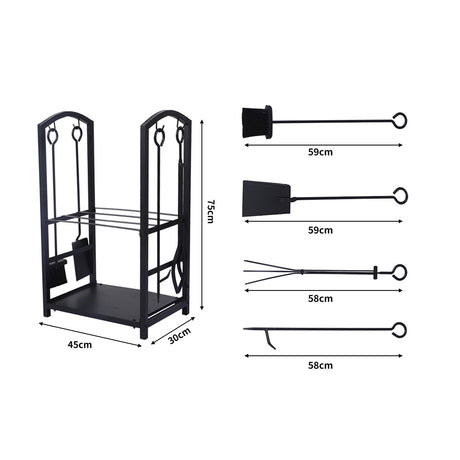 Traderight Firewood Rack 4 Fireplace-2018816765672427522