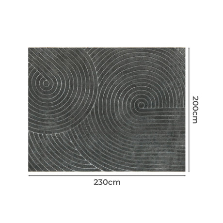 Marlow Floor Rug Soft Polyester Carpet Non Slip Plush Shaggy Rugs Geometric-2018816819325964290