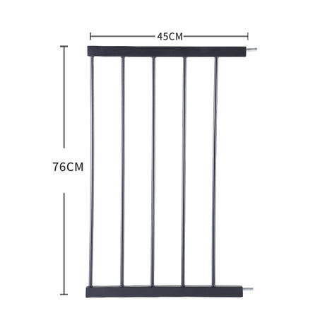 Levede Baby Safety Gate Adjustable Pet Black 45cm Extension-1954802908604272642