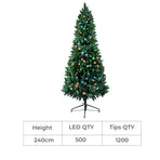SANTACO Prelit Slim Pencil Christmas Tree 2.4M-2006732854997946370