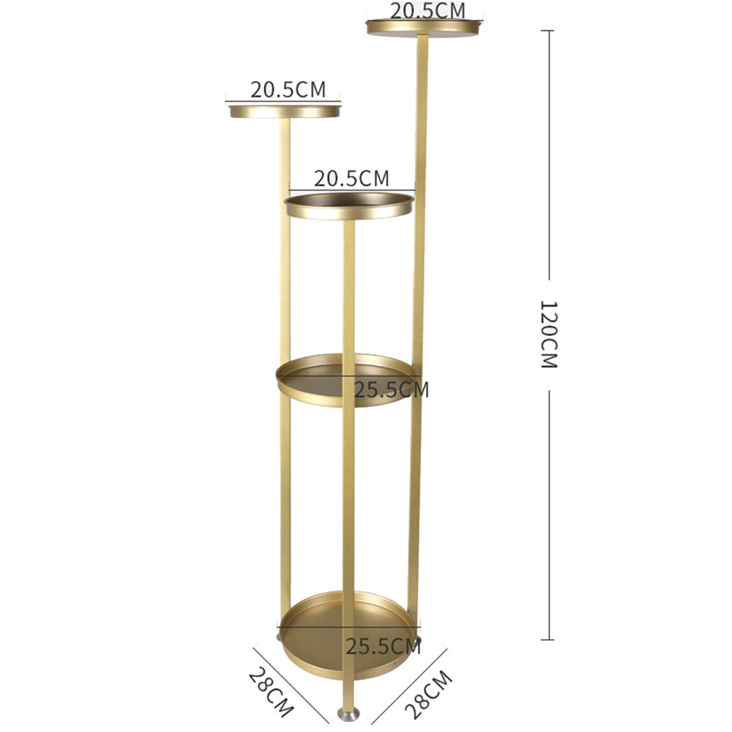 Levede Plant Stand Outdoor Indoor Flower Gold Large-2006732929295847426