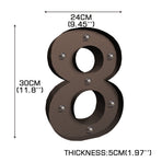 LED Metal Number Lights Free Standing-2006733354837348354