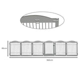 PaWz 6 Panels Pet Dog Playpen Puppy Grey-2006732991824531458