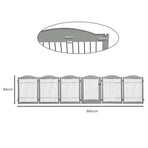 PaWz 6 Panels Pet Dog Playpen Puppy Grey-2006732991824531458
