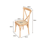 Levede 2X Dining Chairs Cross Back Chair-2006732835817394178