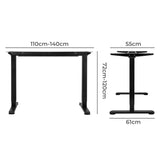 Levede Motorised Standing Desk Frame Black Dual Motor-2018816931775254530