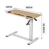 Levede Standing Desk Height Adjustable Oak - Front View