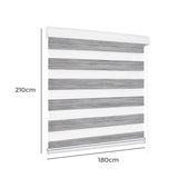 Marlow Blackout Zebra Roller Blind Curtains 180x210 Grey-2018816836891709442