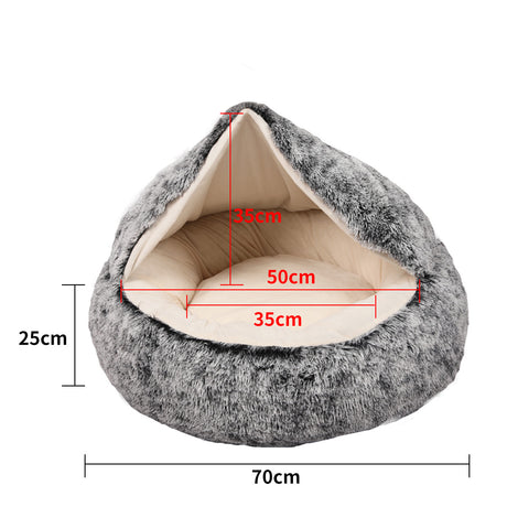 PaWz Pet Dog Calming Bed Warm Soft Plush M Medium-1954802545398517762