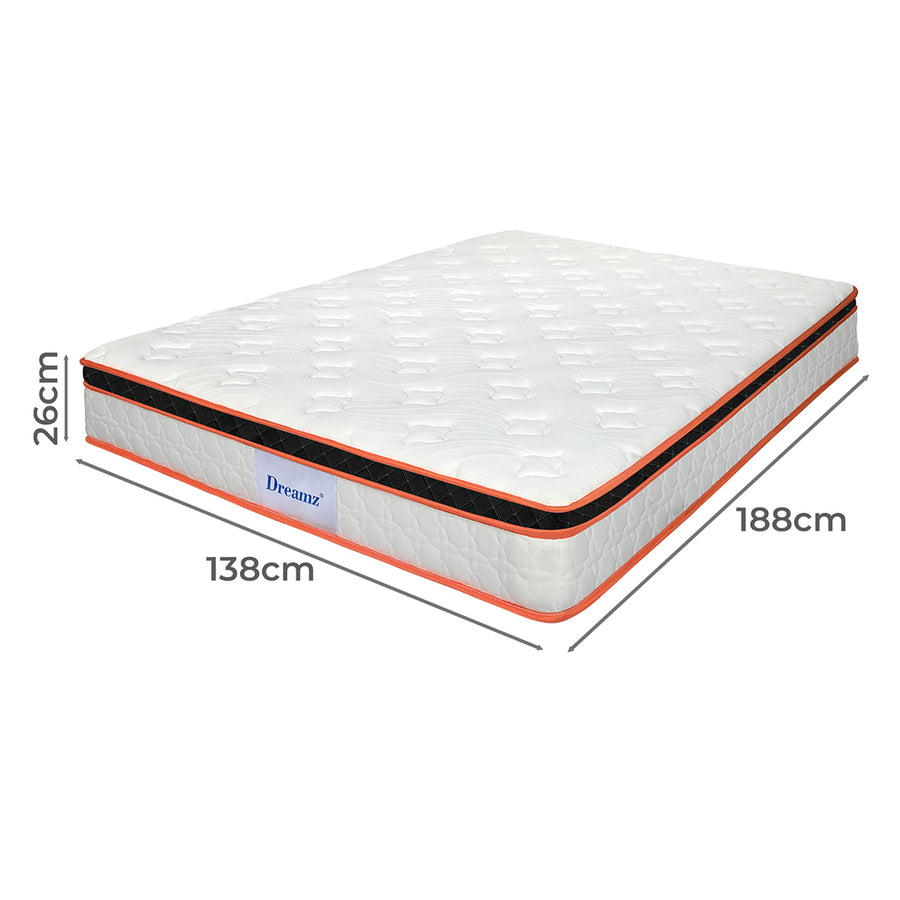 Dreamz 7 Zone Pocket Spring Mattress Medium Firm Double-2006733416439091202
