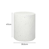 Levede Side Table Terrazzo Round End - Front View