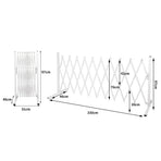 Garden Security Fence Gate Expandable White-2006733312898502658