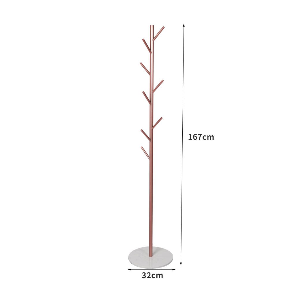 Levede Coat Rack Hat Clothes Stand Hanger Rose Gold Rose Golden-2018816740716318722
