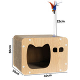 Pawz Cat Scratcher Board Scratching Cardboard - Front View