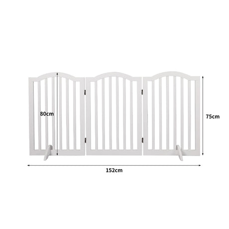PaWz Wooden Pet Gate Dog Fence Safety White-2006732982576091138