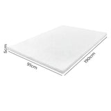Dreamz Dual-Layer Memory Foam Mattress Topper Single - Front View