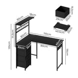 Levede Computer Desk Convertible L-shaped Study Table - Front View