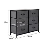 Levede Storage Cabinet Tower Chest Dark Grey-2006733261635719170