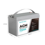 Safetex 12V 170Ah AGM Deep Cycle Lead-2018816761541038082