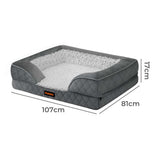 Pawz Orthopedic Memory Foam Pet Bed Dog Washable Mat - Front View