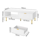 Levede 110cm Coffee Table - Front View