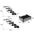 PaWz 5 Steps Dog Ramp Adjustable Height Black-1954802550364573698