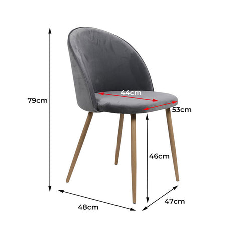 Levede 2x Dining Chairs Seat French Grey-2006733258494185474