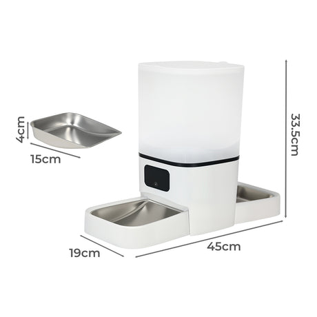 PaWz 6L Automatic Pet Feeder 2 Bowl Food Dispenser-2006733419819700226